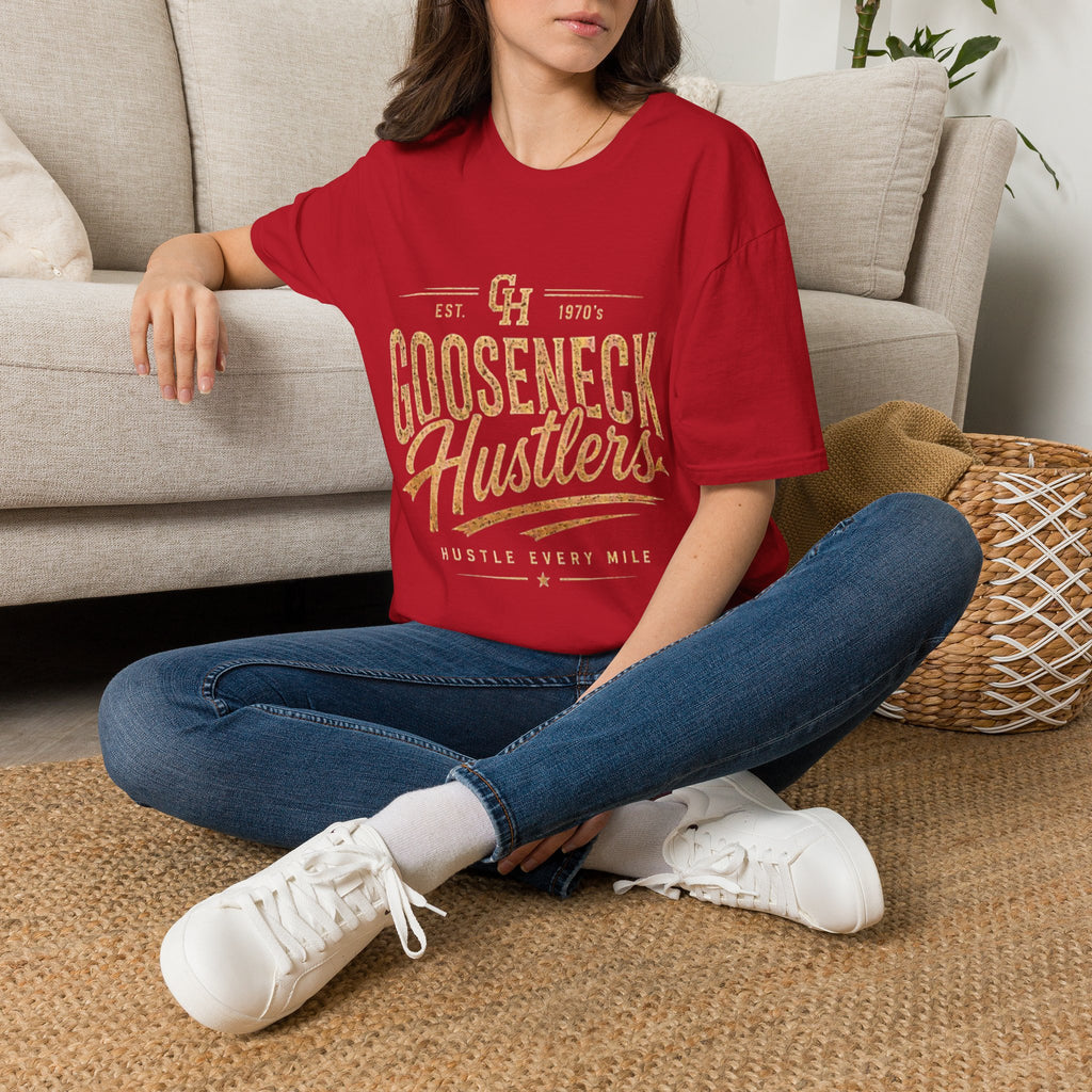 Gooseneck Hustlers T-Shirt — Vintage Script Logo Tee