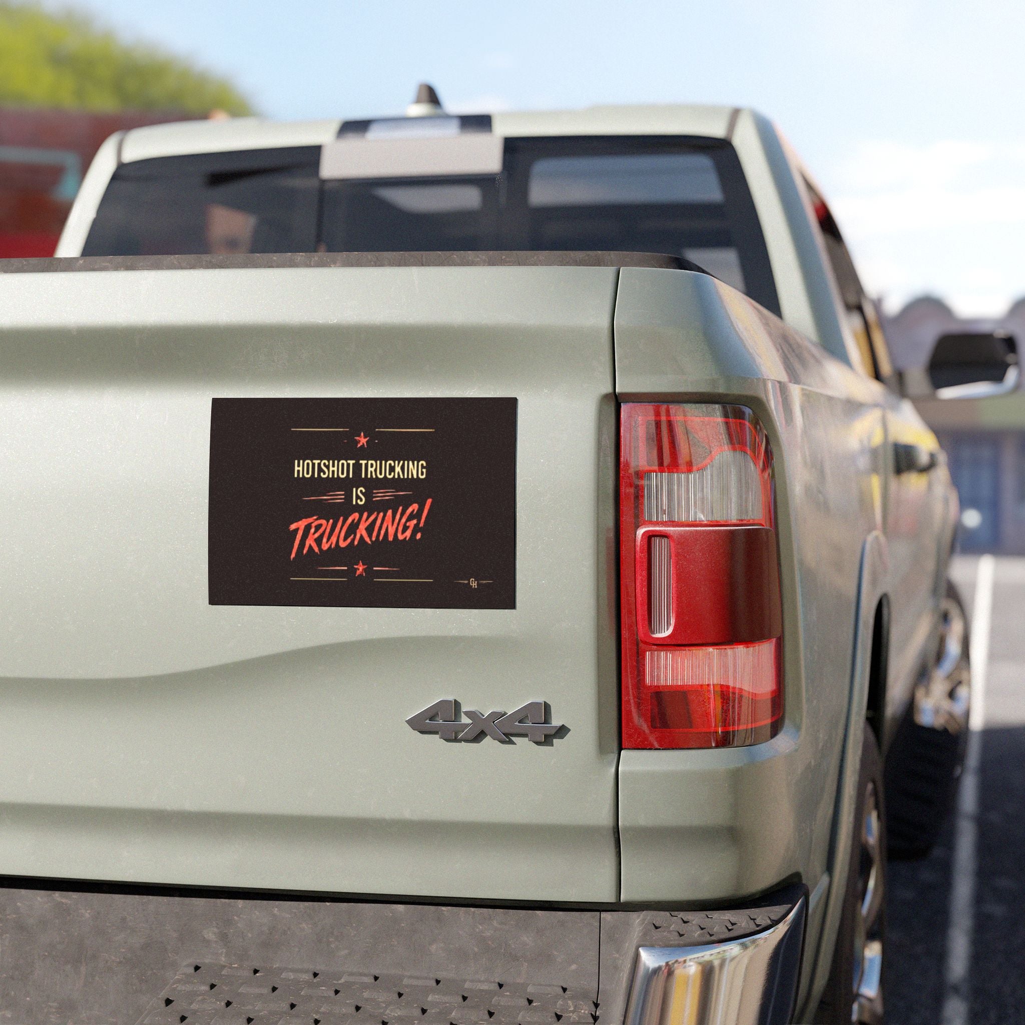 Car Magnet - "Hotshot Trucking Is Trucking!" Retro Truck Driver Decal