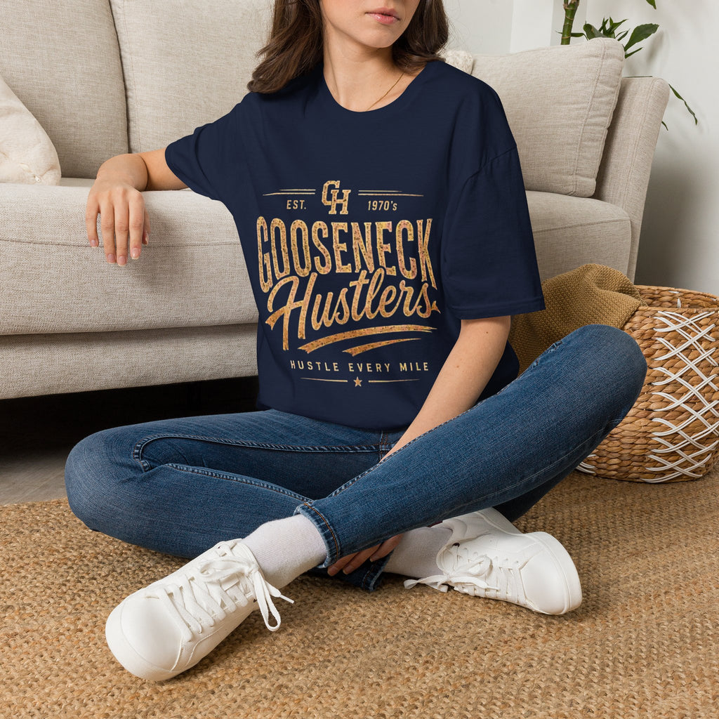 Gooseneck Hustlers T-Shirt — Vintage Script Logo Tee