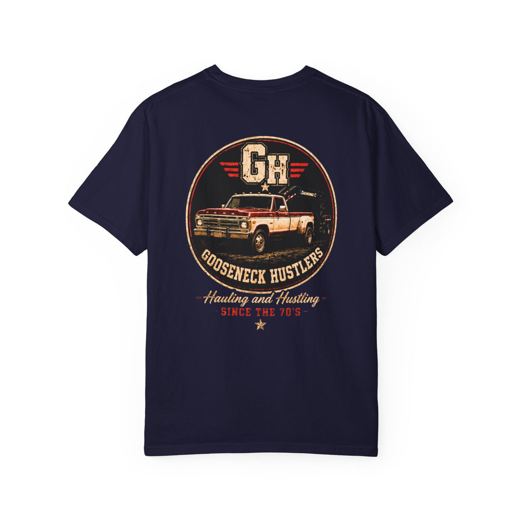 Vintage Pickup Truck T-Shirt — "Godseneck Hustlers" Retro Workwear Tee