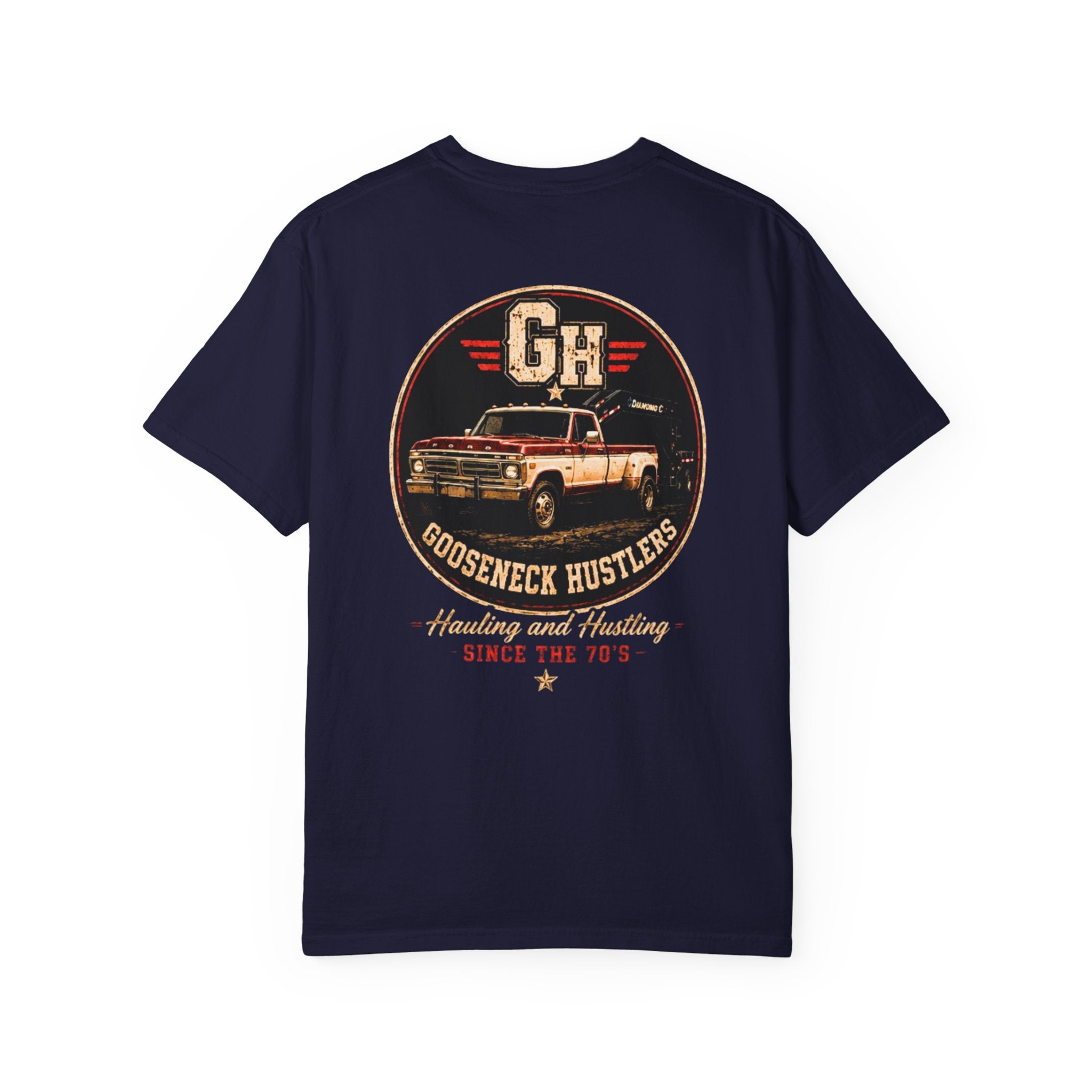 Vintage Pickup Truck T-Shirt — "Godseneck Hustlers" Retro Workwear Tee