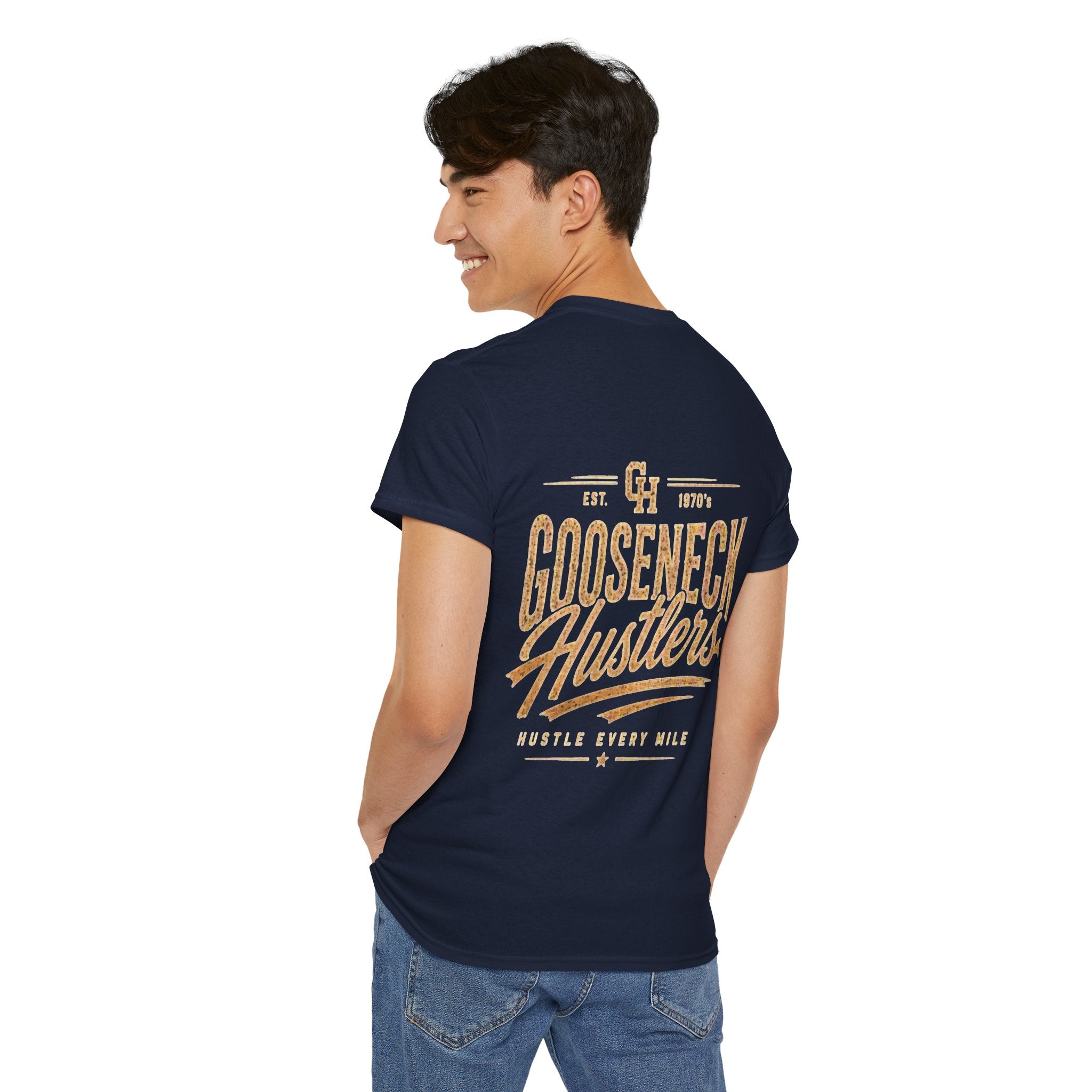 Gooseneck Hustlers graphic Tee | Vintage Truck, Trailer Hauling design