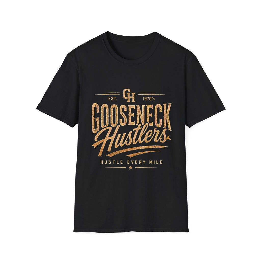 Gooseneck Hustlers T-Shirt — Vintage Script Logo Tee