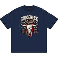 Gooseneck Hustlers Bull Skull graphic tee | Western trucking shirt