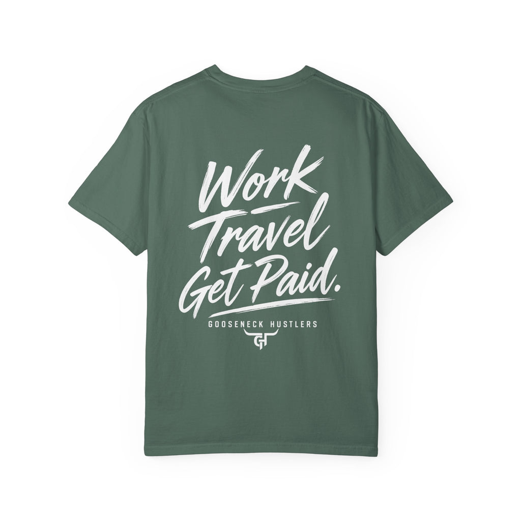 Gooseneck Hustlers Pickup Truck T-Shirt | Mountain Tow Haul Graphic