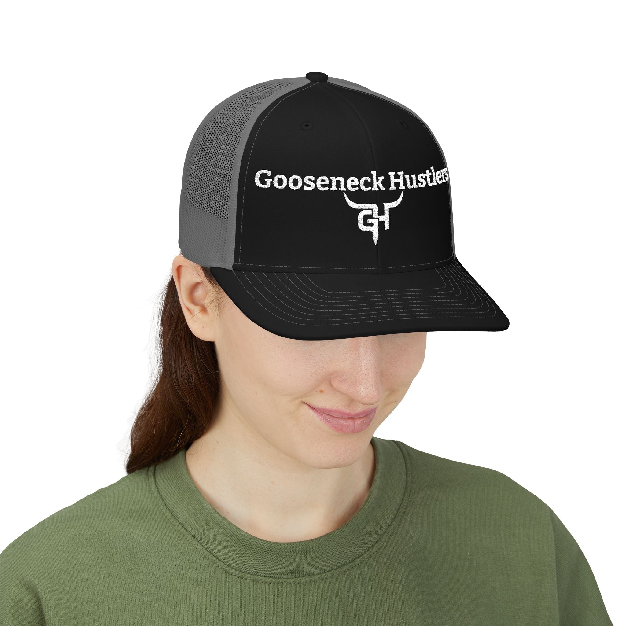 Goosehead Hustlers Trucker Cap | Vintage Skull Patch