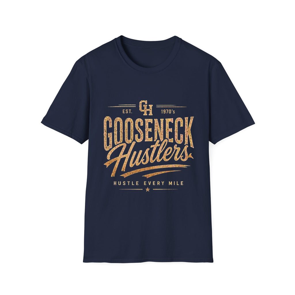 Gooseneck Hustlers T-Shirt — Vintage Script Logo Tee