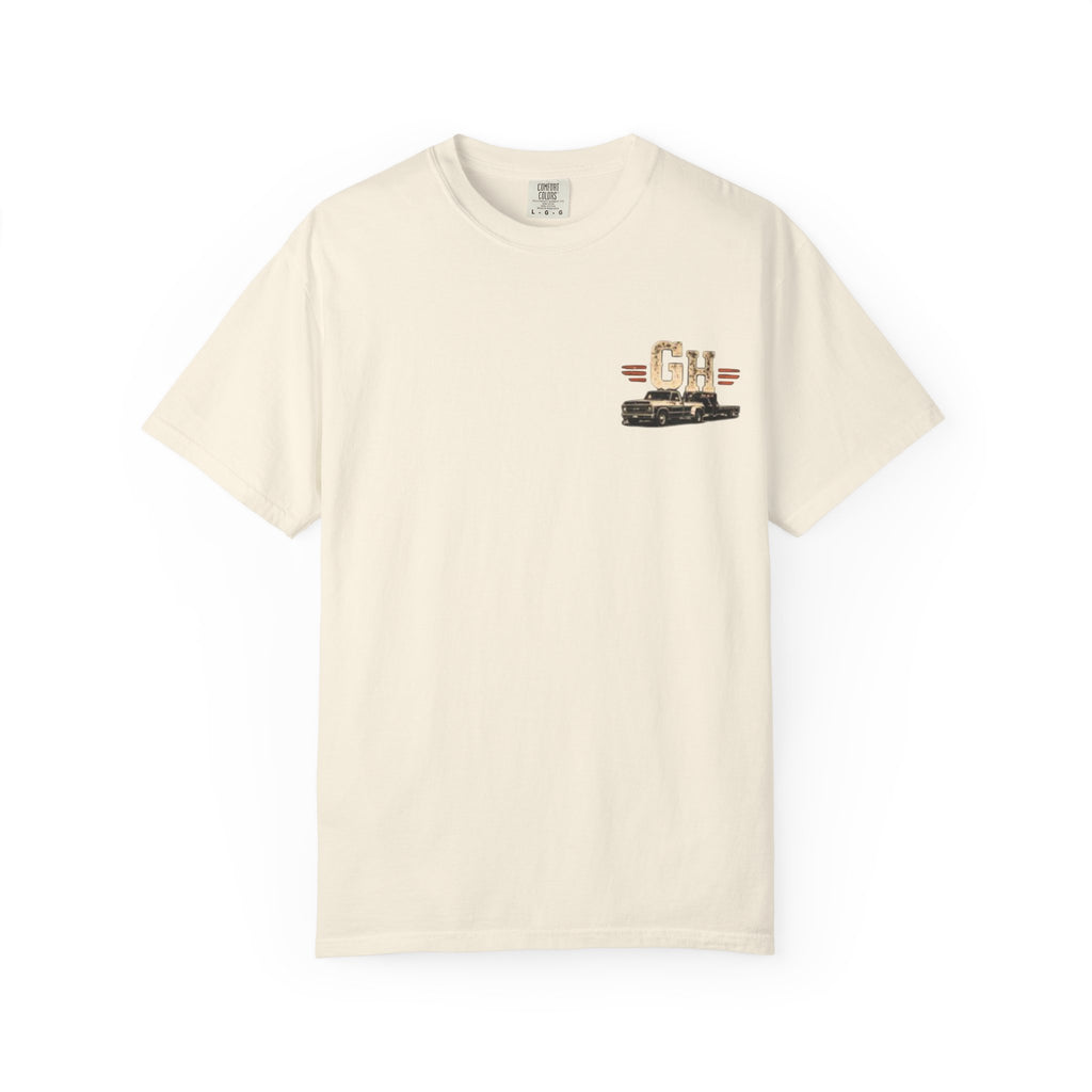 Vintage Pickup Truck T-Shirt — "Godseneck Hustlers" Retro Workwear Tee