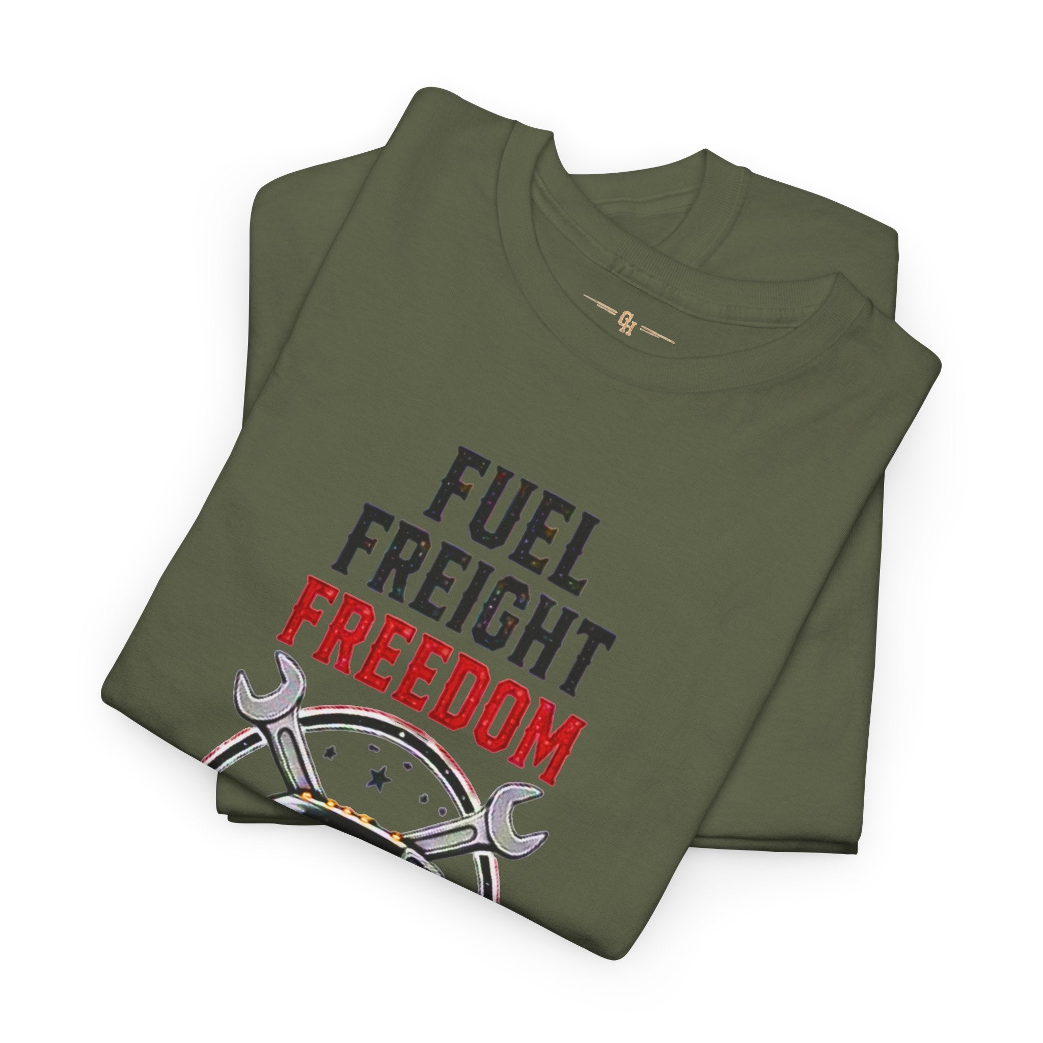 Fuel Freight Freedom trucker graphic tee | No Clock No Boss Just Loads