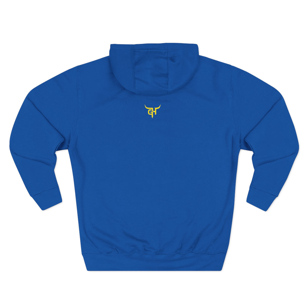 Minimal Yellow Symbol hoodie | Back Chest Small Logo