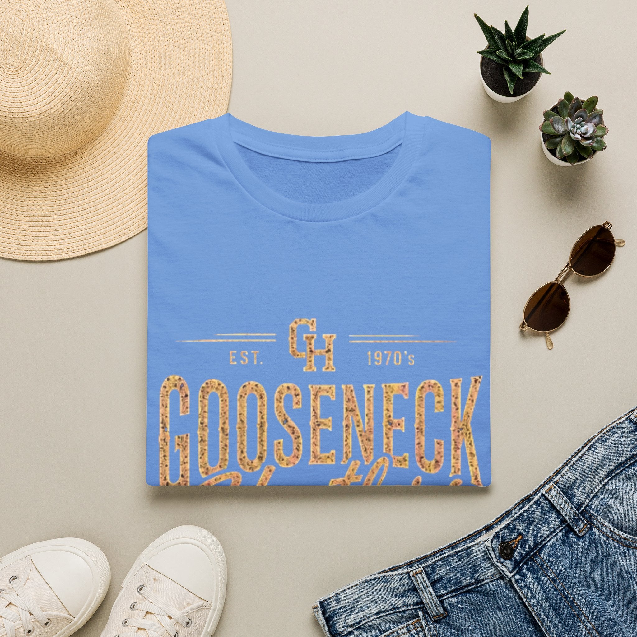 Gooseneck Hustlers T-Shirt — Vintage Script Logo Tee