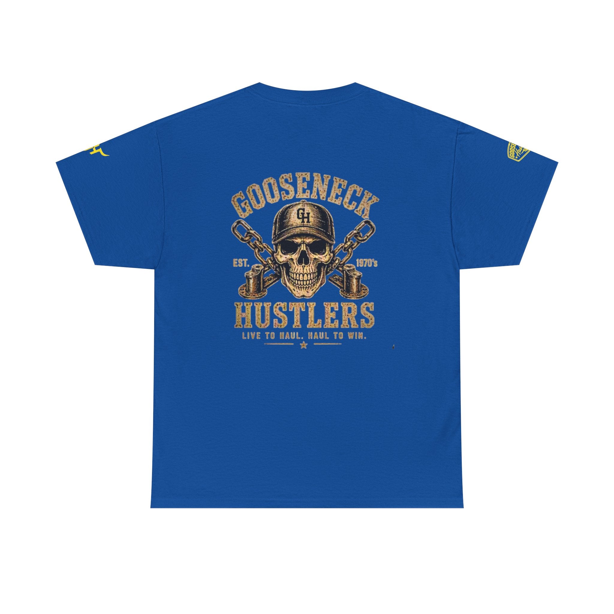 Gooseneck Hustlers Skull Tee | Trucking Rig Chain Vintage Logo