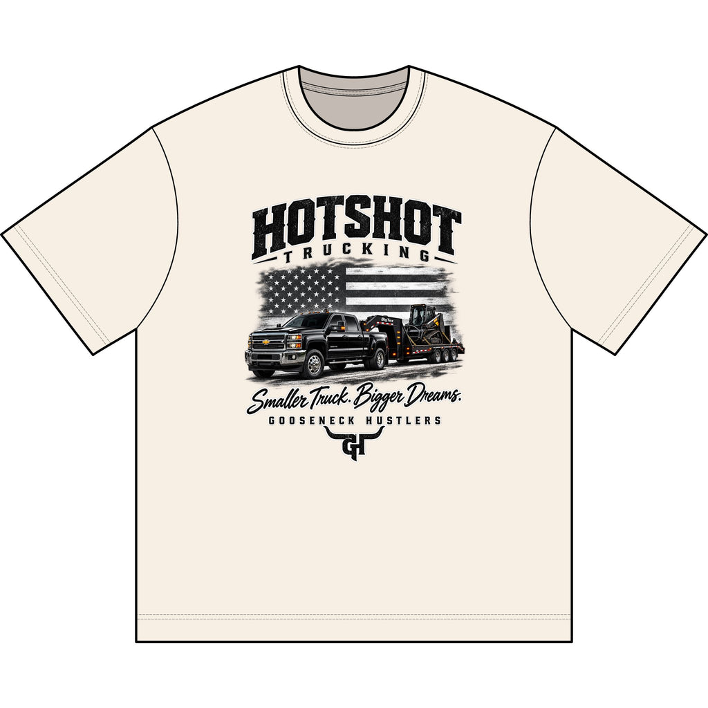 Hotshot Trucking Graphic Tee | Semi Trucks American Flag Design
