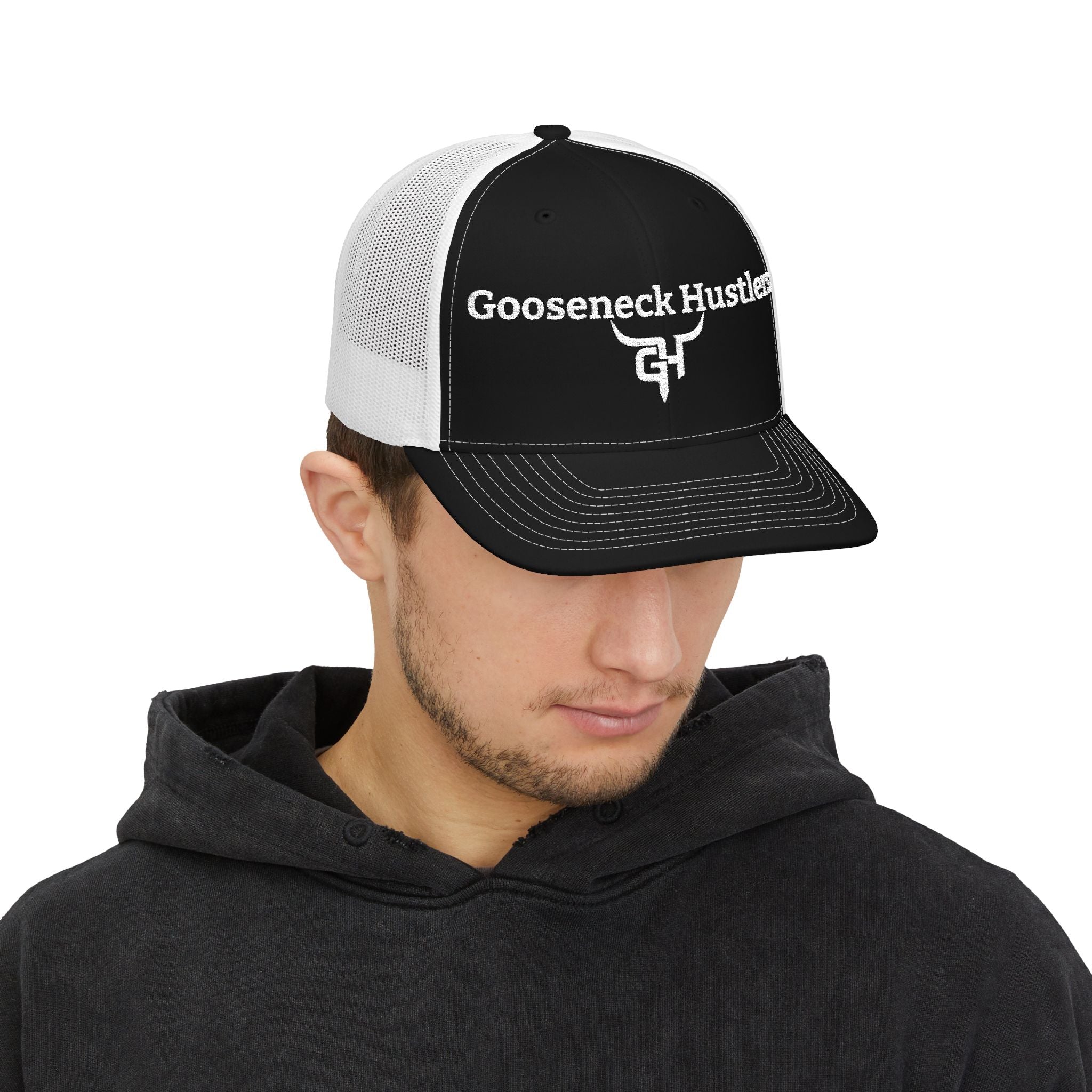 Goosehead Hustlers Trucker Cap | Vintage Skull Patch