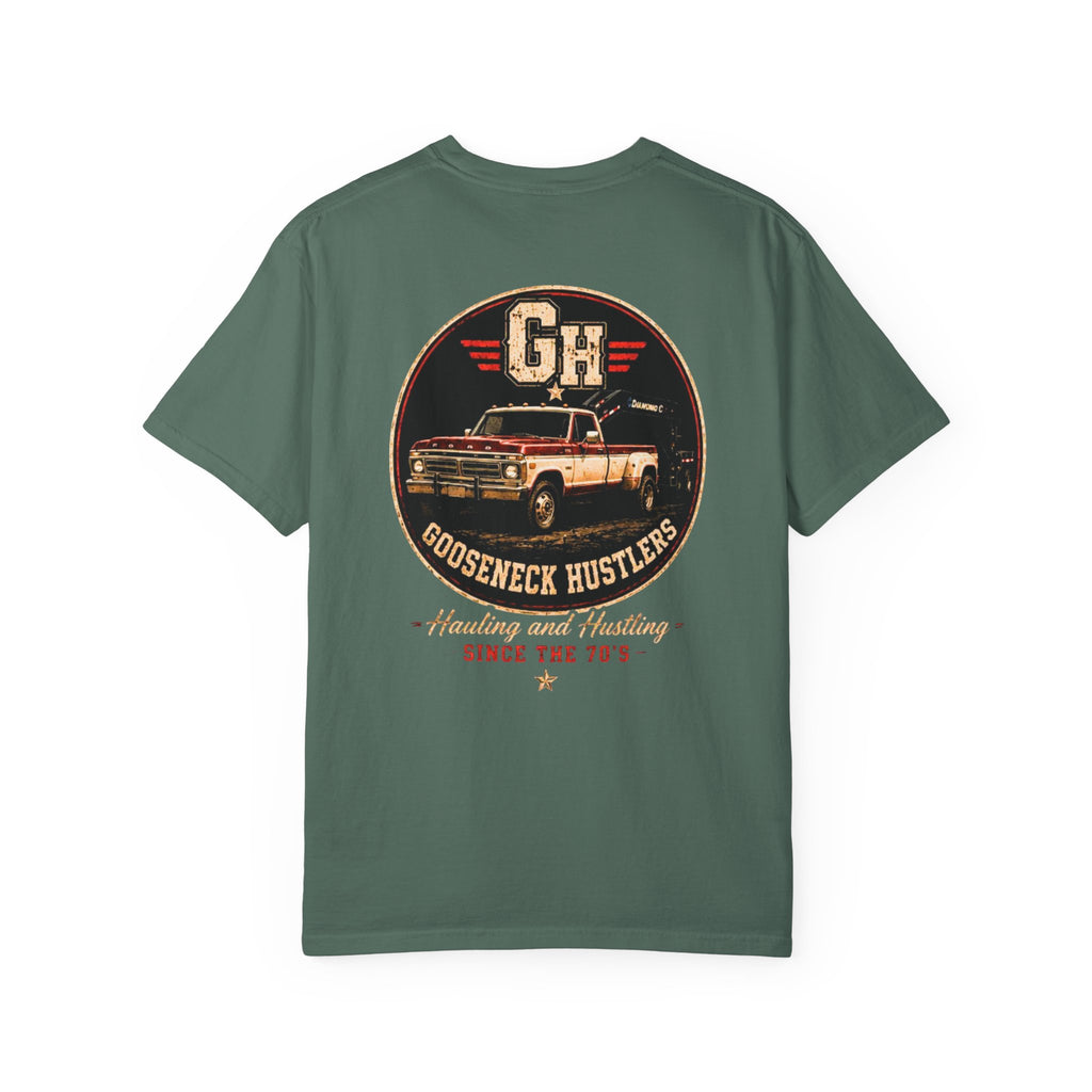 Vintage Pickup Truck T-Shirt — "Godseneck Hustlers" Retro Workwear Tee