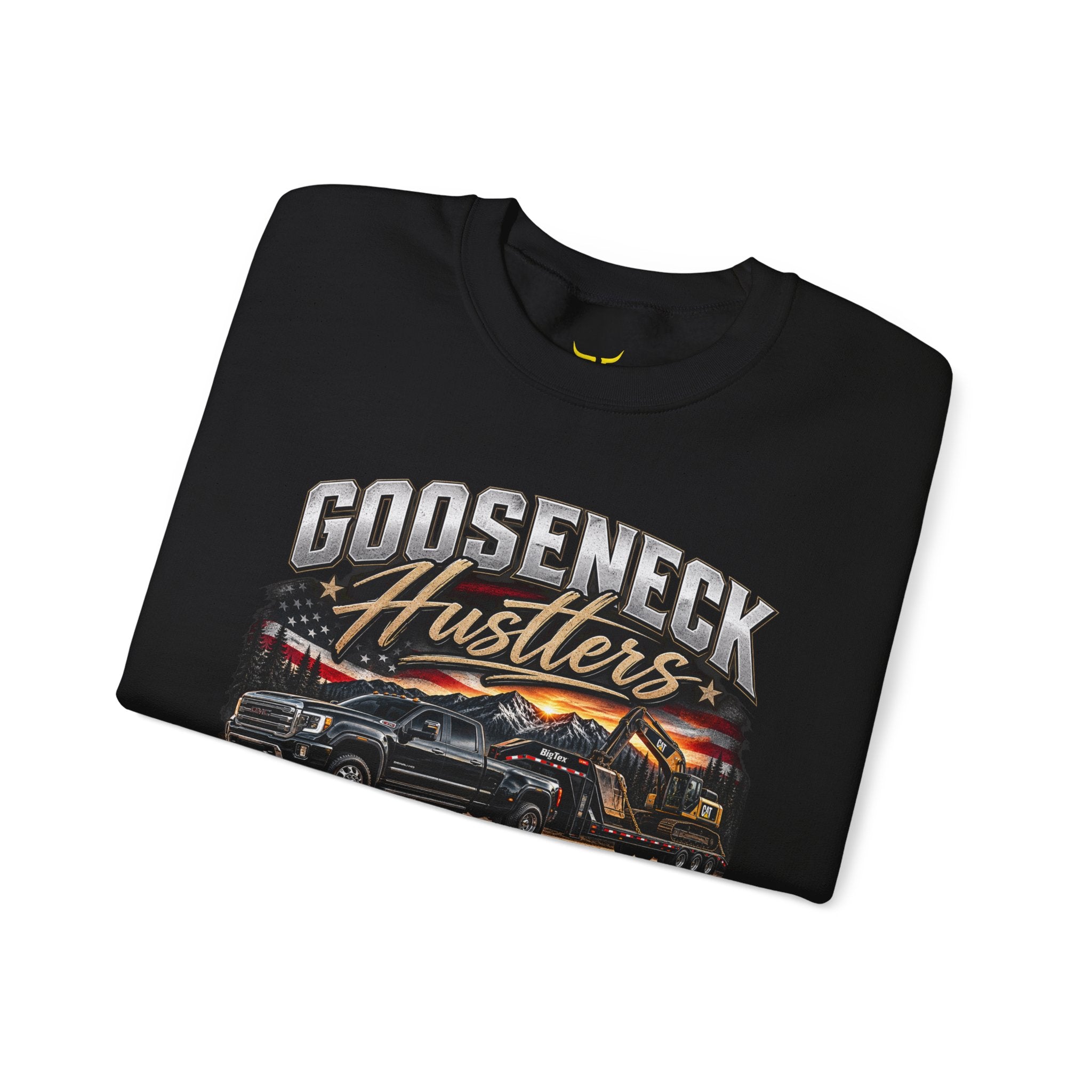 Goosenekk Hustlers Crewneck Sweatshirt | Vintage Car Street Scene, White