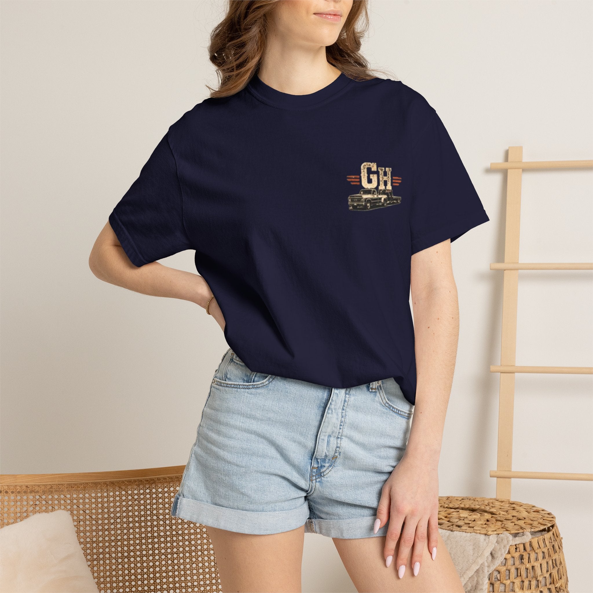 Vintage Pickup Truck T-Shirt — "Godseneck Hustlers" Retro Workwear Tee