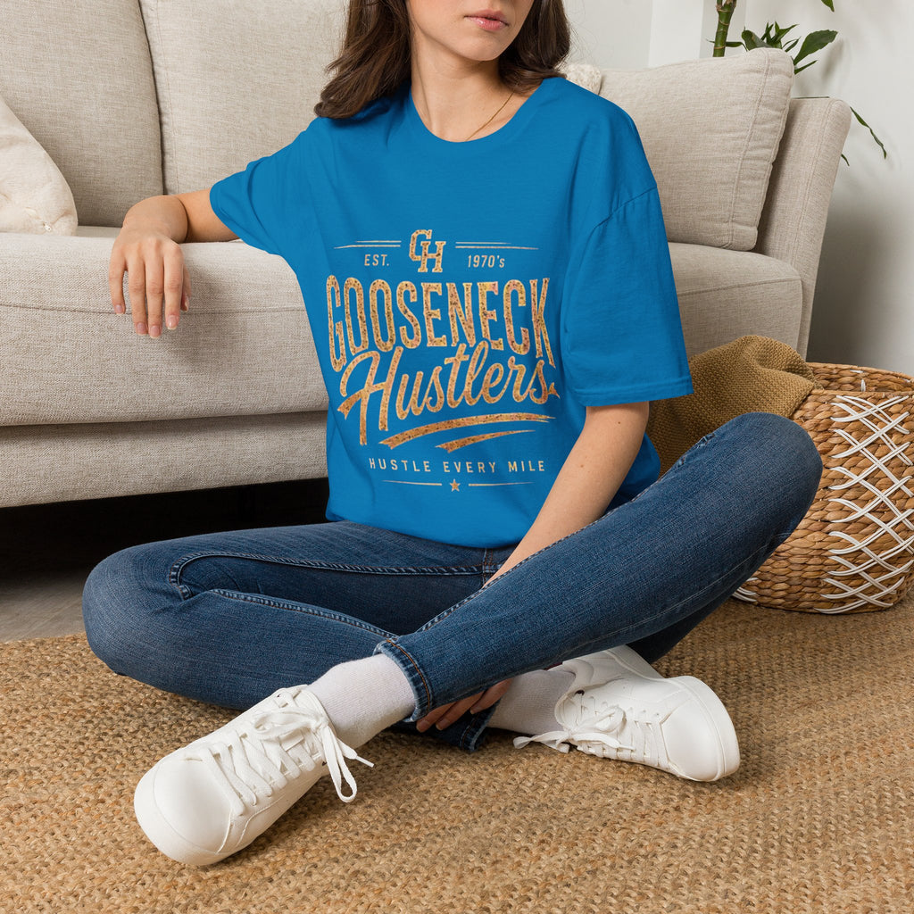 Gooseneck Hustlers T-Shirt — Vintage Script Logo Tee