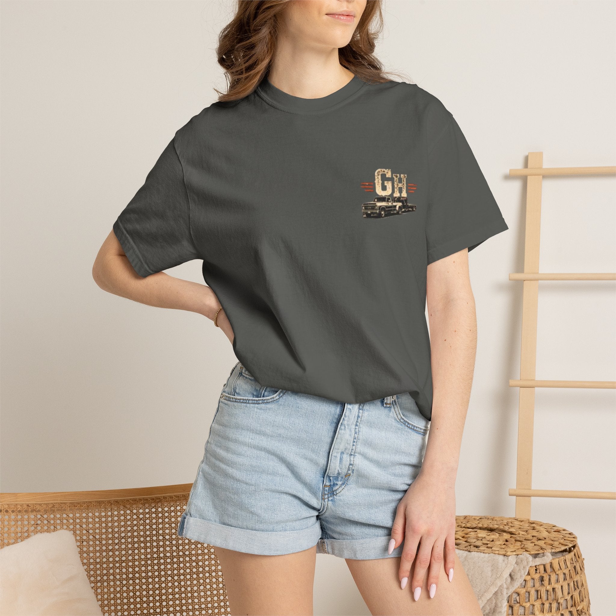 Vintage Pickup Truck T-Shirt — "Godseneck Hustlers" Retro Workwear Tee