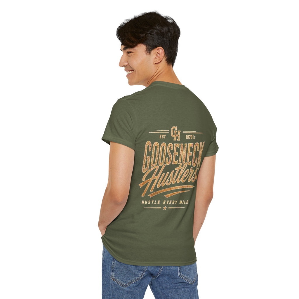 Gooseneck Hustlers graphic Tee | Vintage Truck, Trailer Hauling design