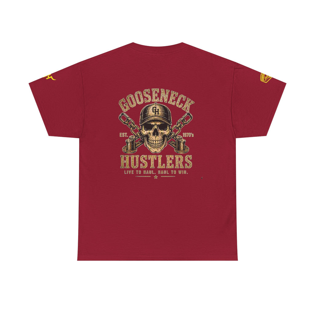 Gooseneck Hustlers Skull Tee | Trucking Rig Chain Vintage Logo