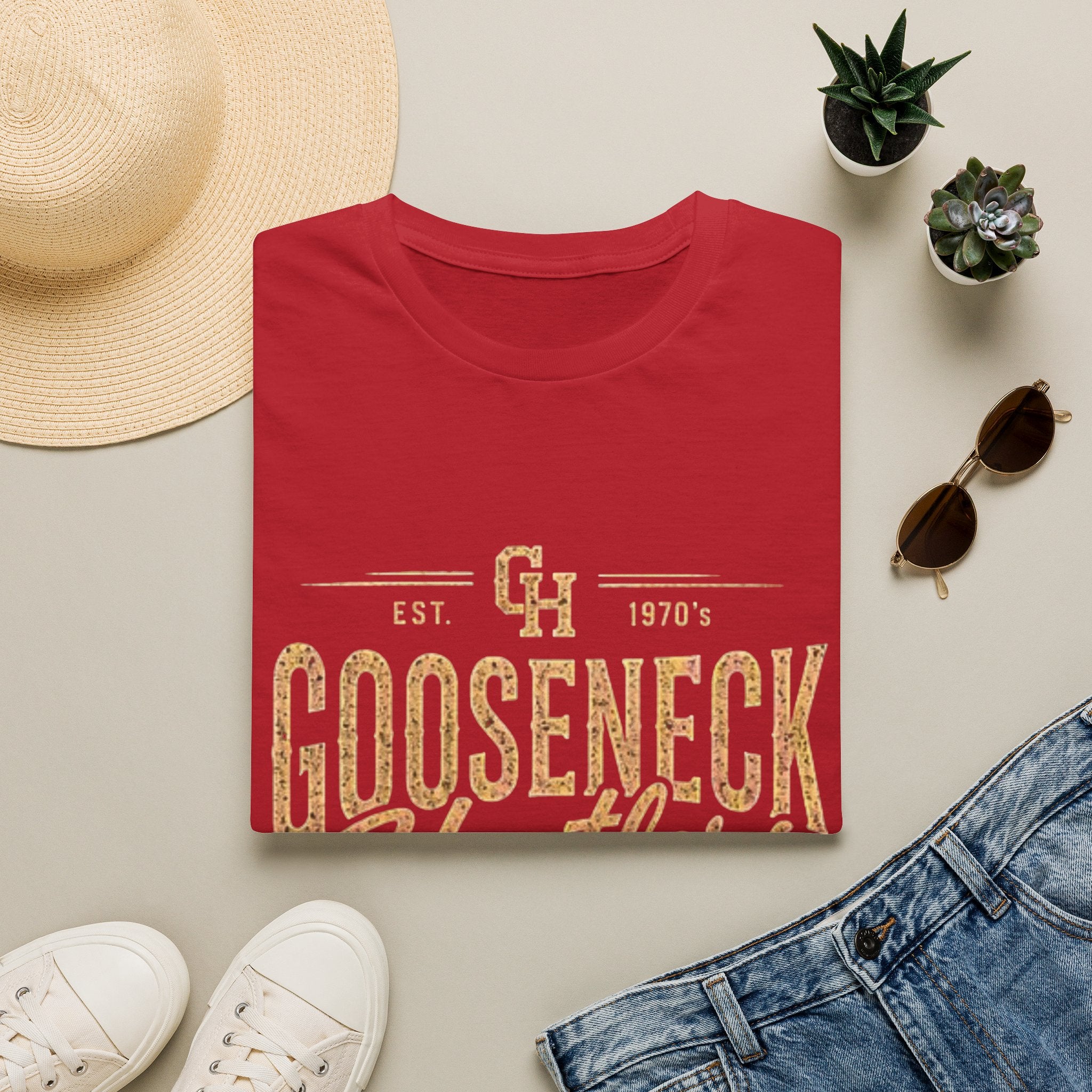 Gooseneck Hustlers T-Shirt — Vintage Script Logo Tee