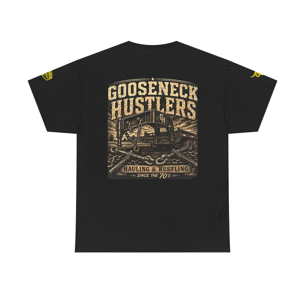 Gooseneck Hustlers trucker graphic Tee | hauler towing vintage design