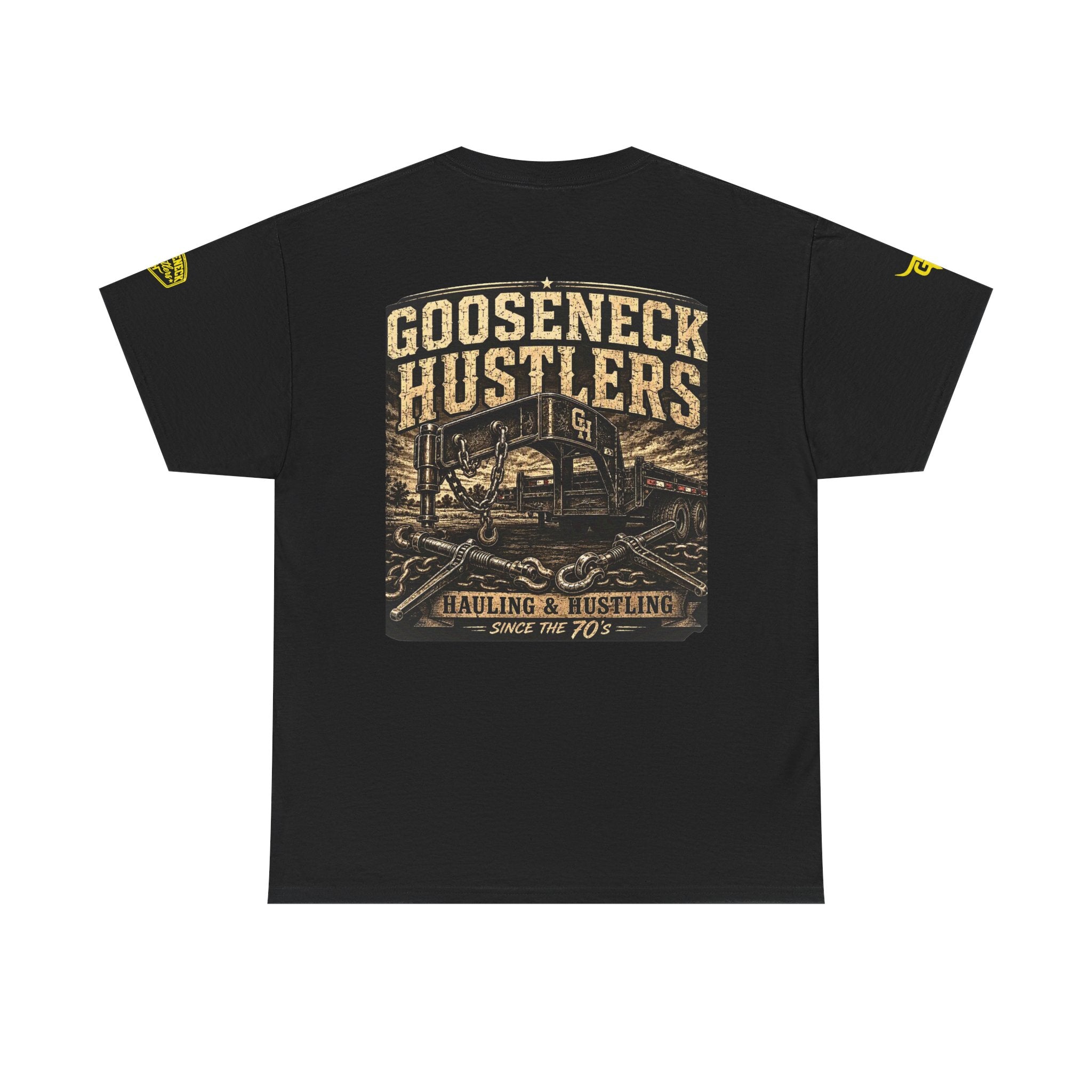 Gooseneck Hustlers trucker graphic Tee | hauler towing vintage design