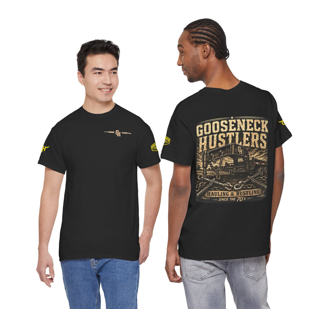 Gooseneck Hustlers trucker graphic Tee | hauler towing vintage design