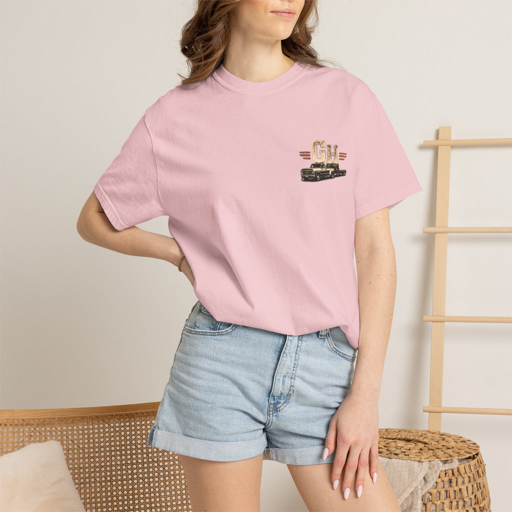 Vintage Pickup Truck T-Shirt — "Godseneck Hustlers" Retro Workwear Tee