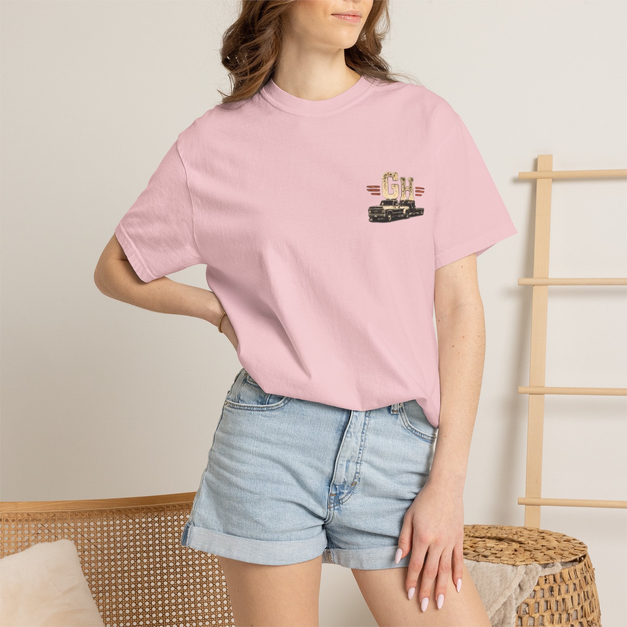 Vintage Pickup Truck T-Shirt — "Godseneck Hustlers" Retro Workwear Tee