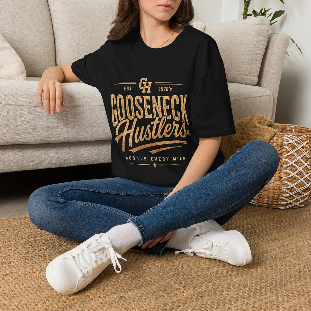 Gooseneck Hustlers T-Shirt — Vintage Script Logo Tee