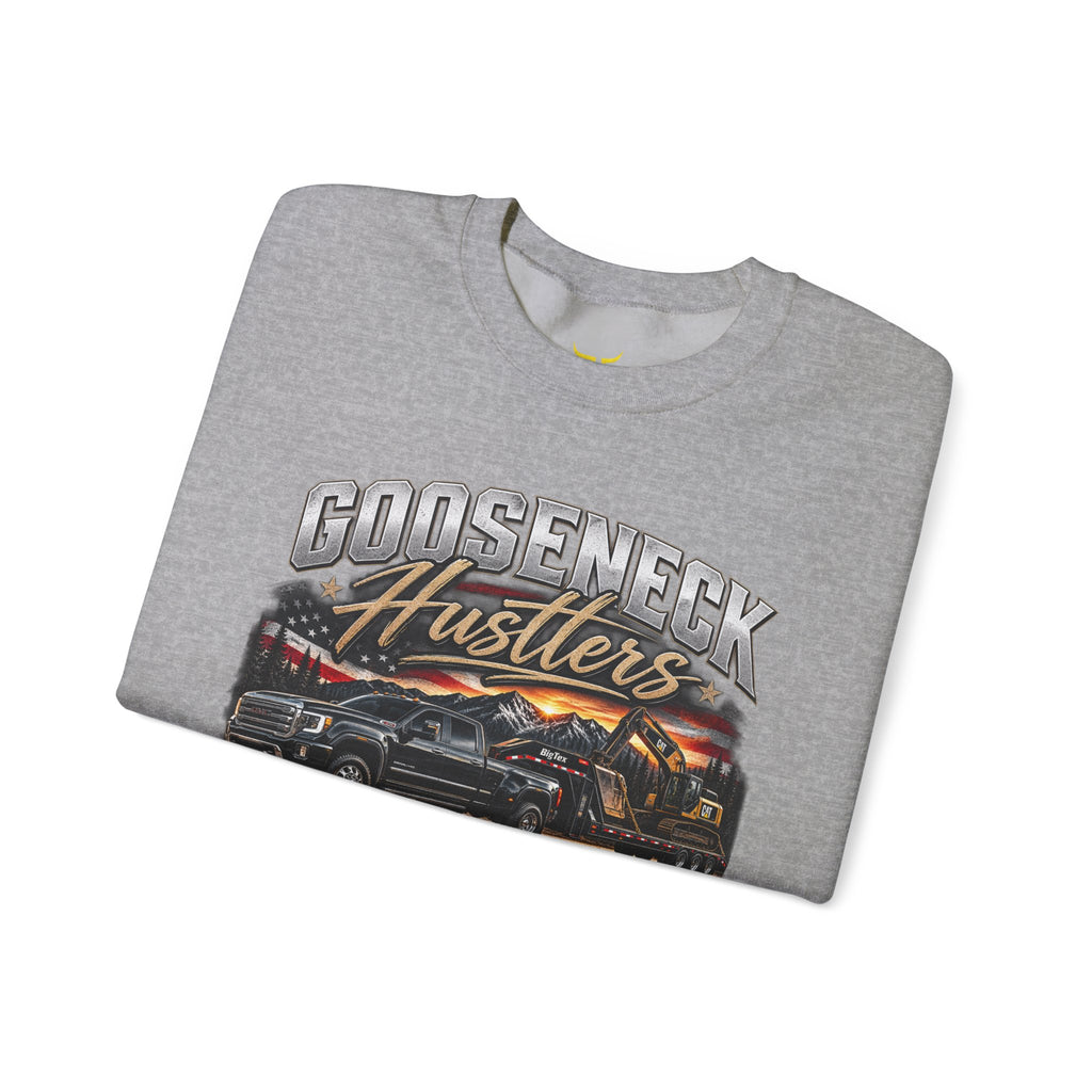 Goosenekk Hustlers Crewneck Sweatshirt | Vintage Car Street Scene, White