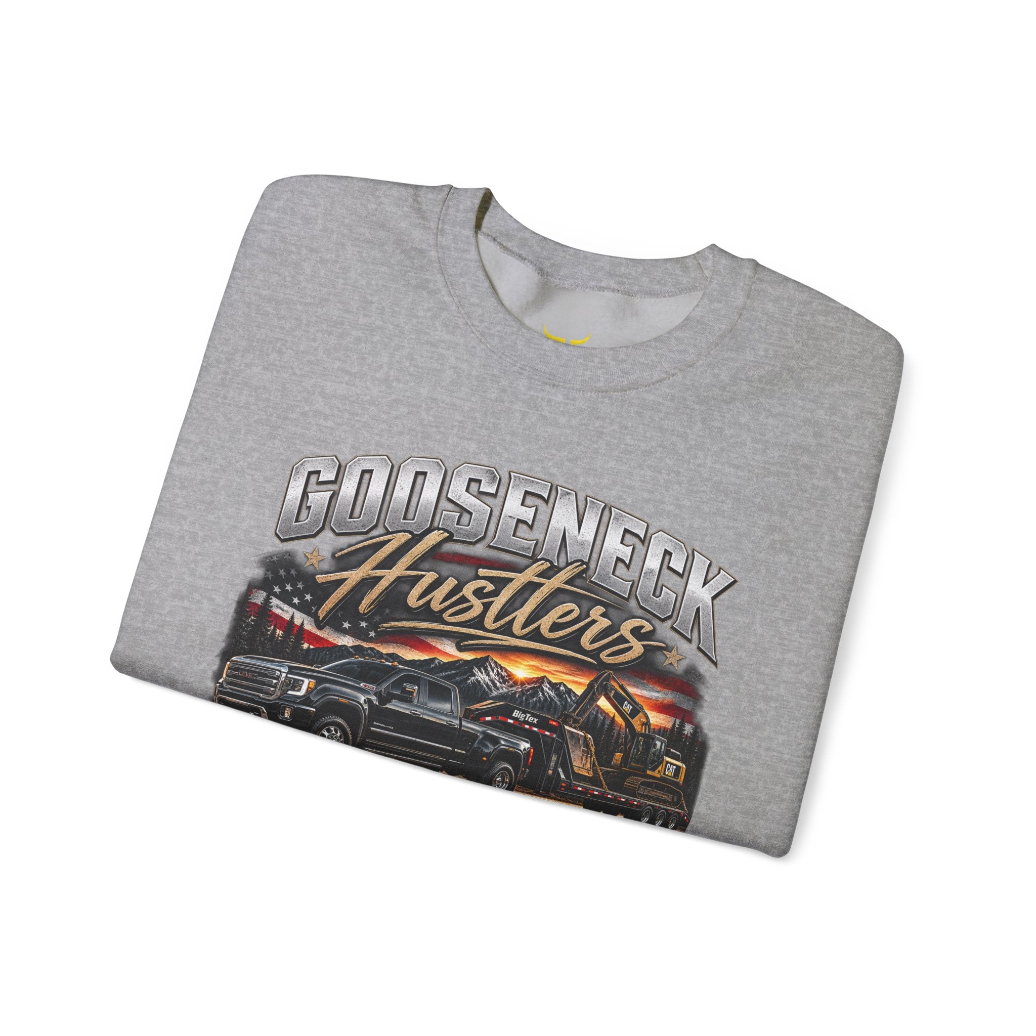 Goosenekk Hustlers Crewneck Sweatshirt | Vintage Car Street Scene, White
