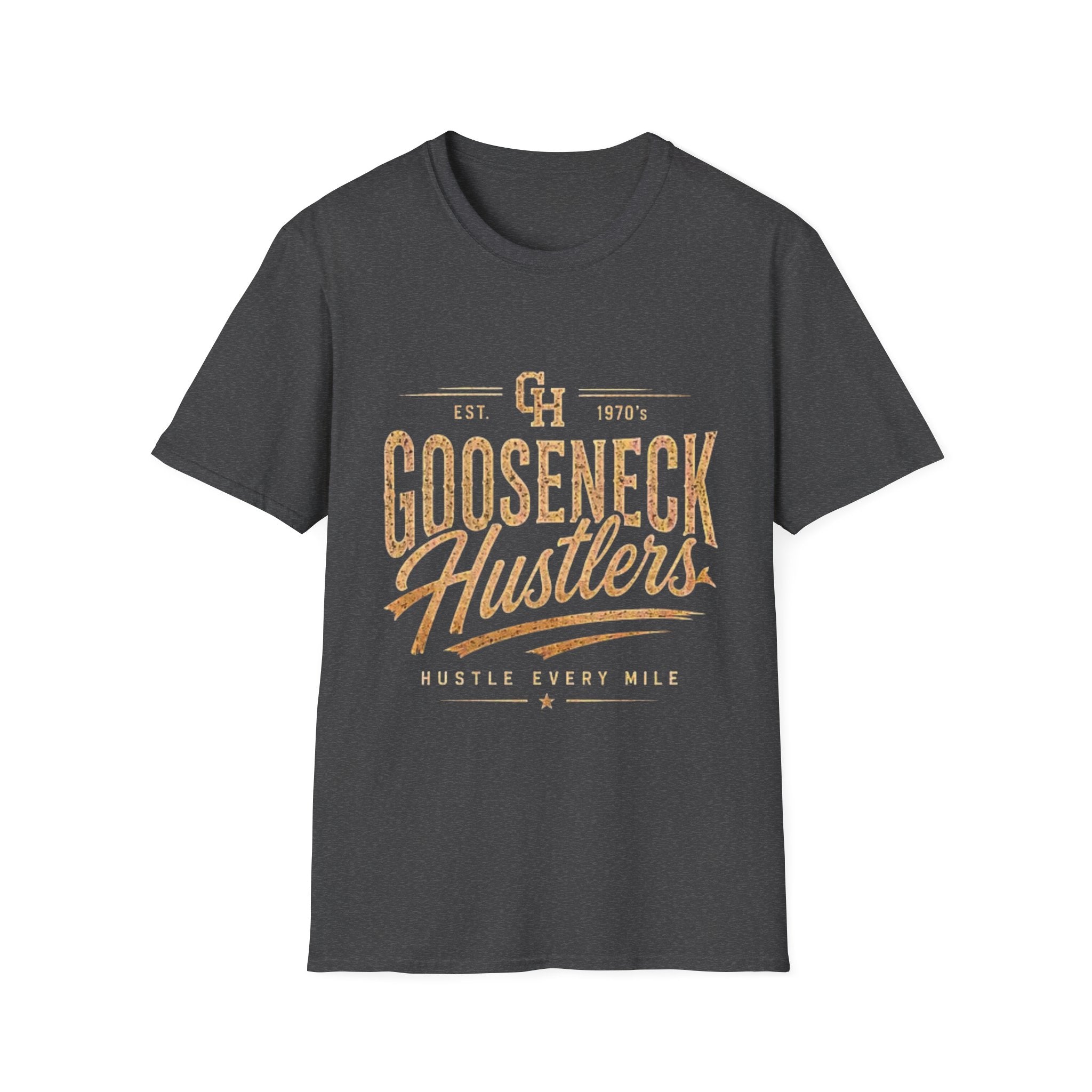 Gooseneck Hustlers T-Shirt — Vintage Script Logo Tee