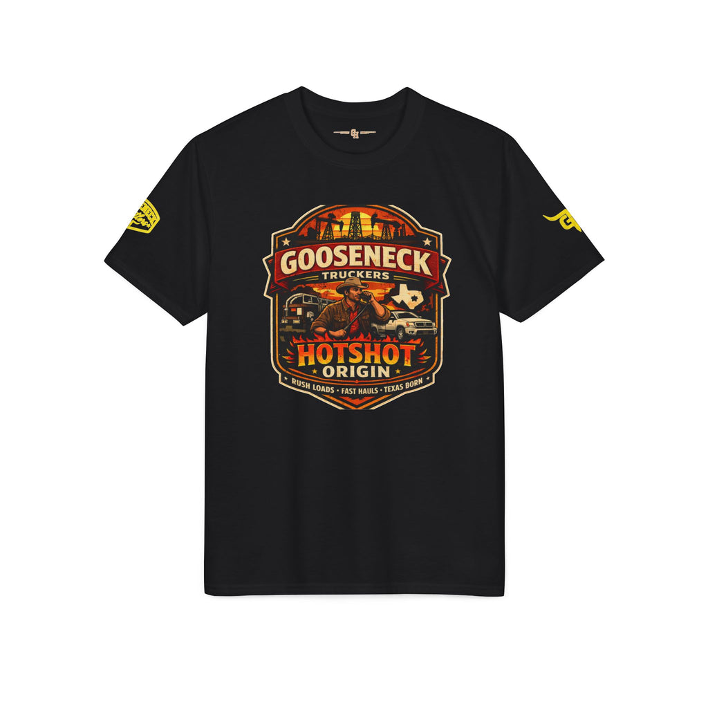 Gooseneck Truckers Hotshot Origin T-Shirt | Texas Trucking Logo