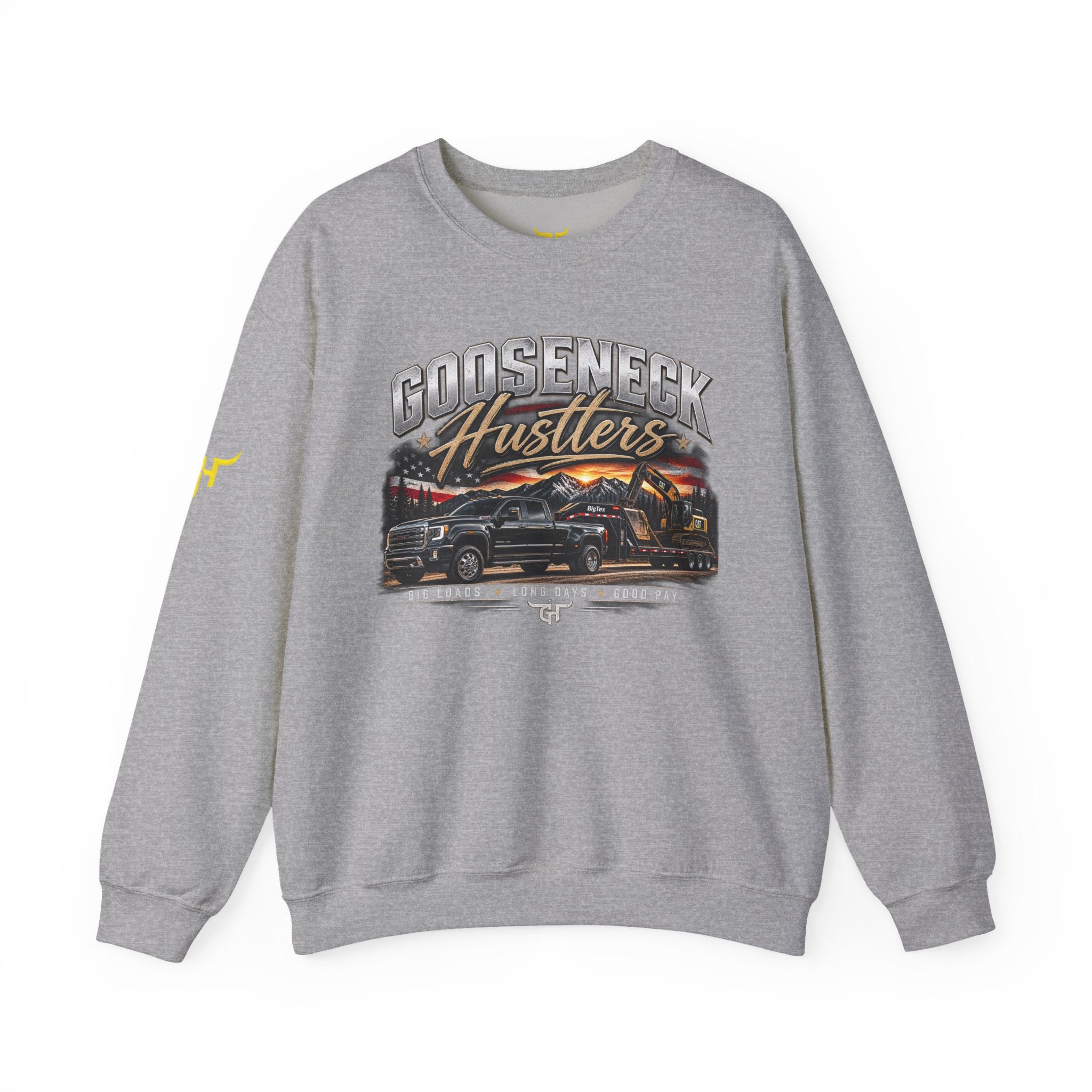 Goosenekk Hustlers Crewneck Sweatshirt | Vintage Car Street Scene, White