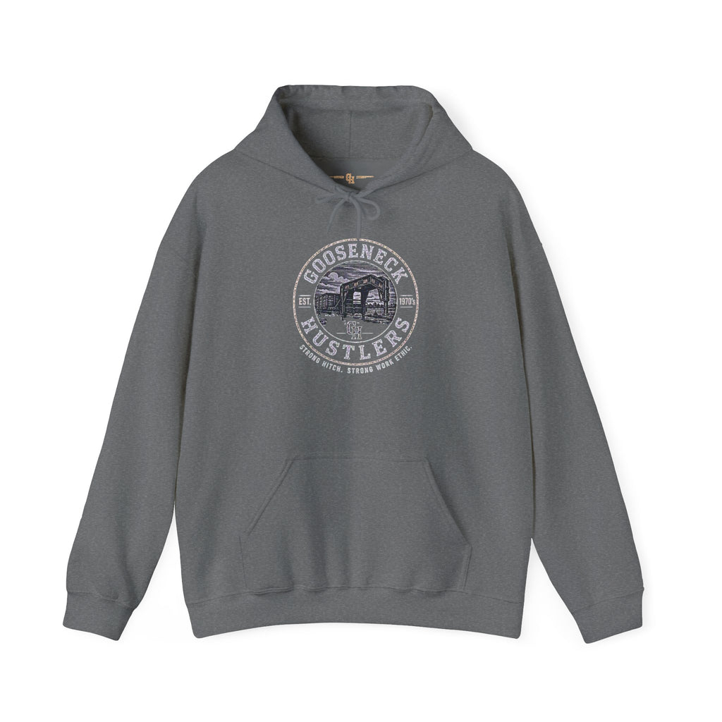 Gooseneck Hustlers logo Hoodie | Vintage Truck Emblem sweatshirt