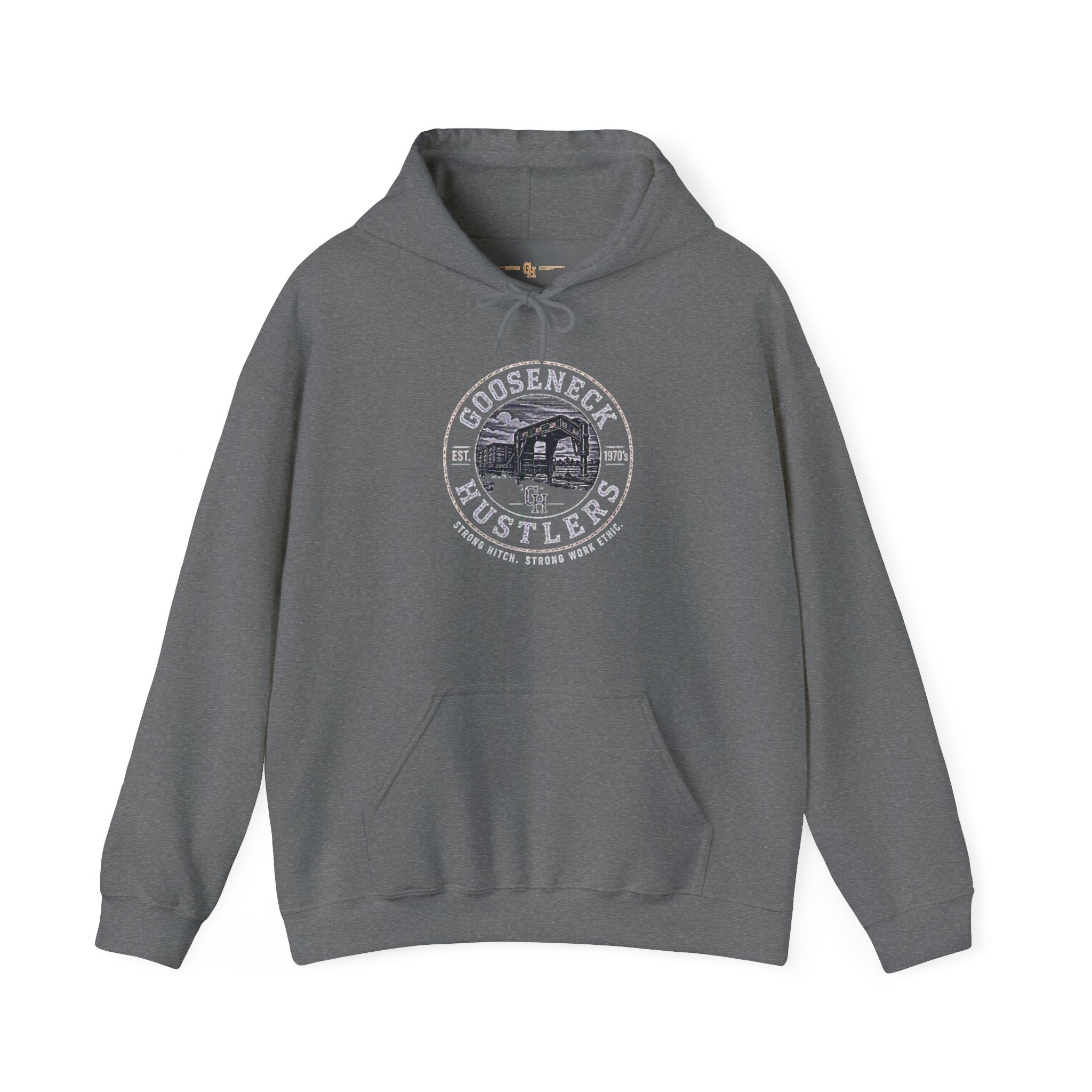 Gooseneck Hustlers logo Hoodie | Vintage Truck Emblem sweatshirt