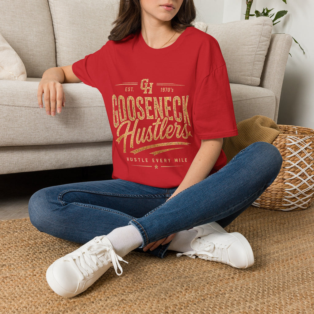Gooseneck Hustlers T-Shirt — Vintage Script Logo Tee