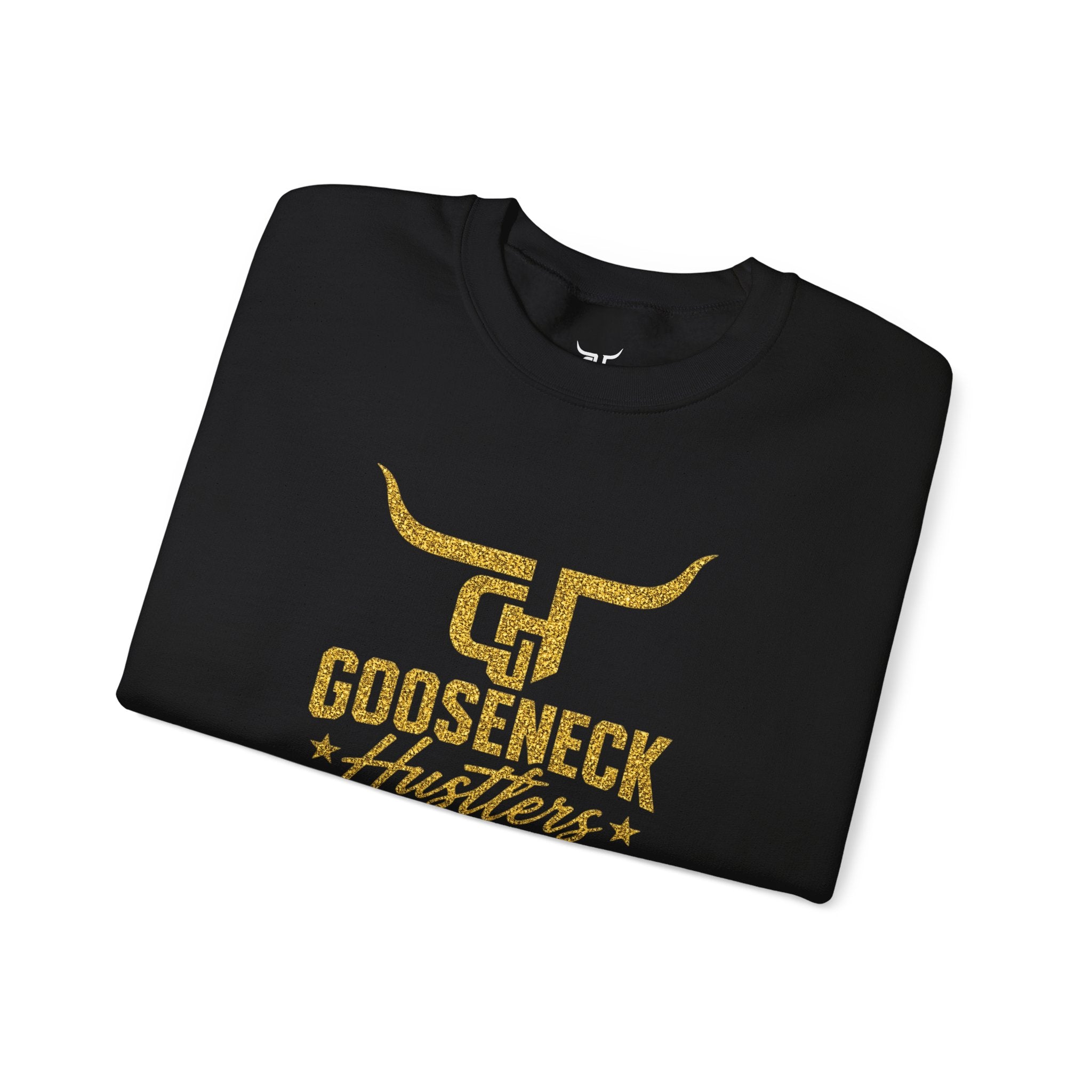 Gooseneck Hustlers logo Crewneck Sweatshirt | Western bull emblem