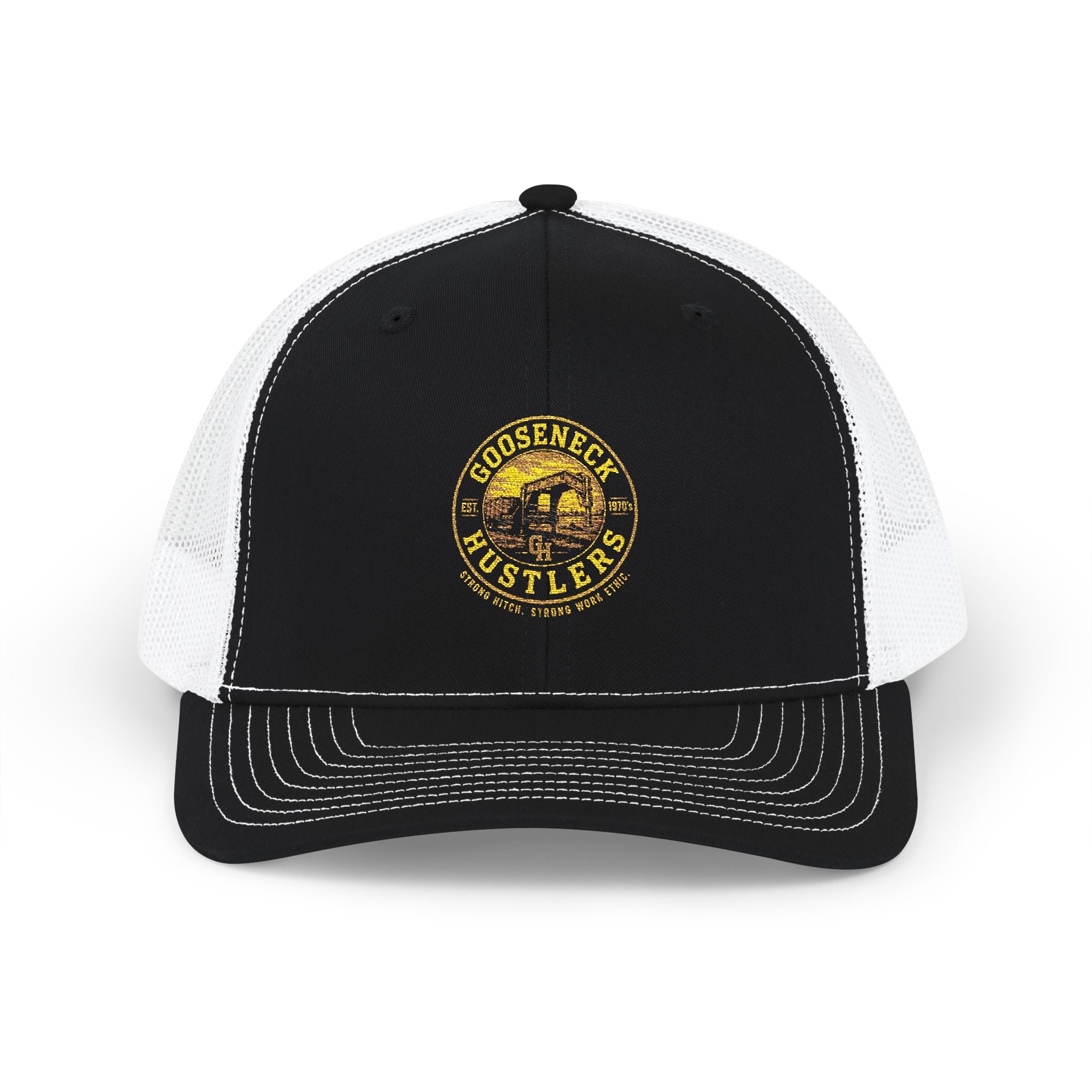 Goose Creek Hustlers Snapback Trucker Cap | Patch Logo Mesh Back