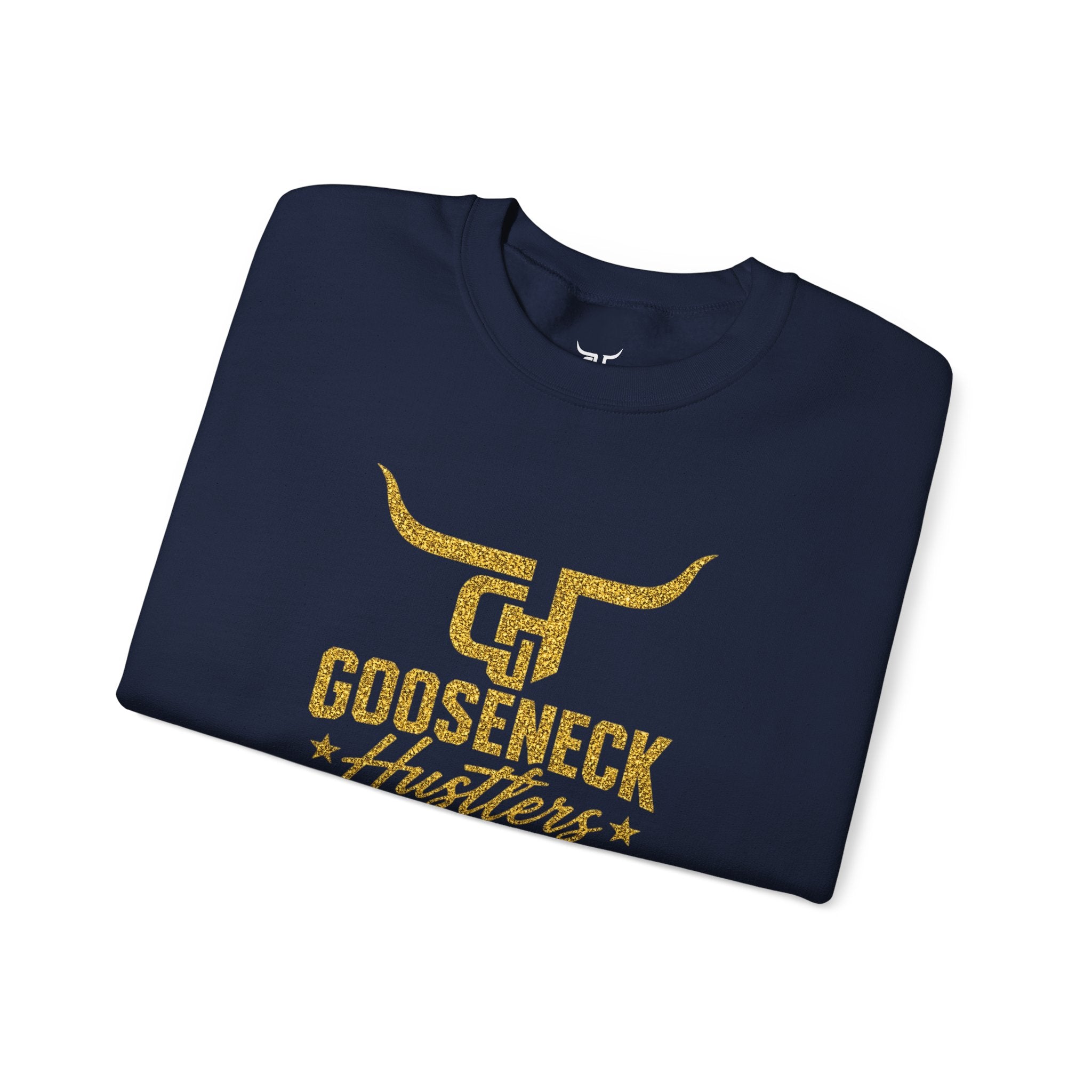 Gooseneck Hustlers logo Crewneck Sweatshirt | Western bull emblem