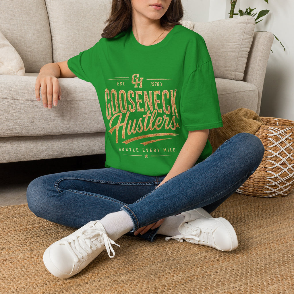 Gooseneck Hustlers T-Shirt — Vintage Script Logo Tee