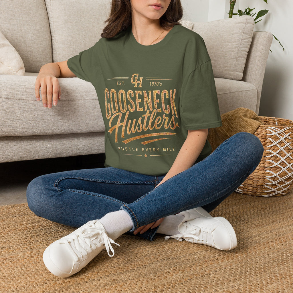 Gooseneck Hustlers T-Shirt — Vintage Script Logo Tee