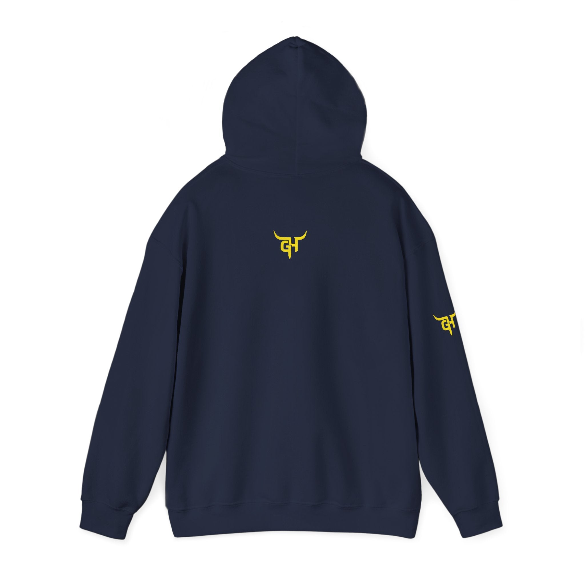 Gooseneck Hustlers Script Logo Hoodie | White Pullover Sweatshirt