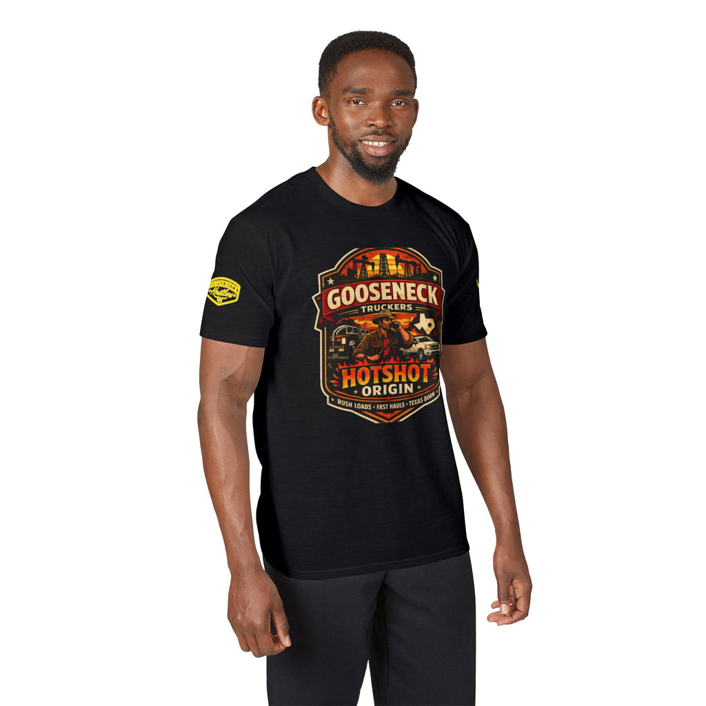 Gooseneck Truckers Hotshot Origin T-Shirt | Texas Trucking Logo