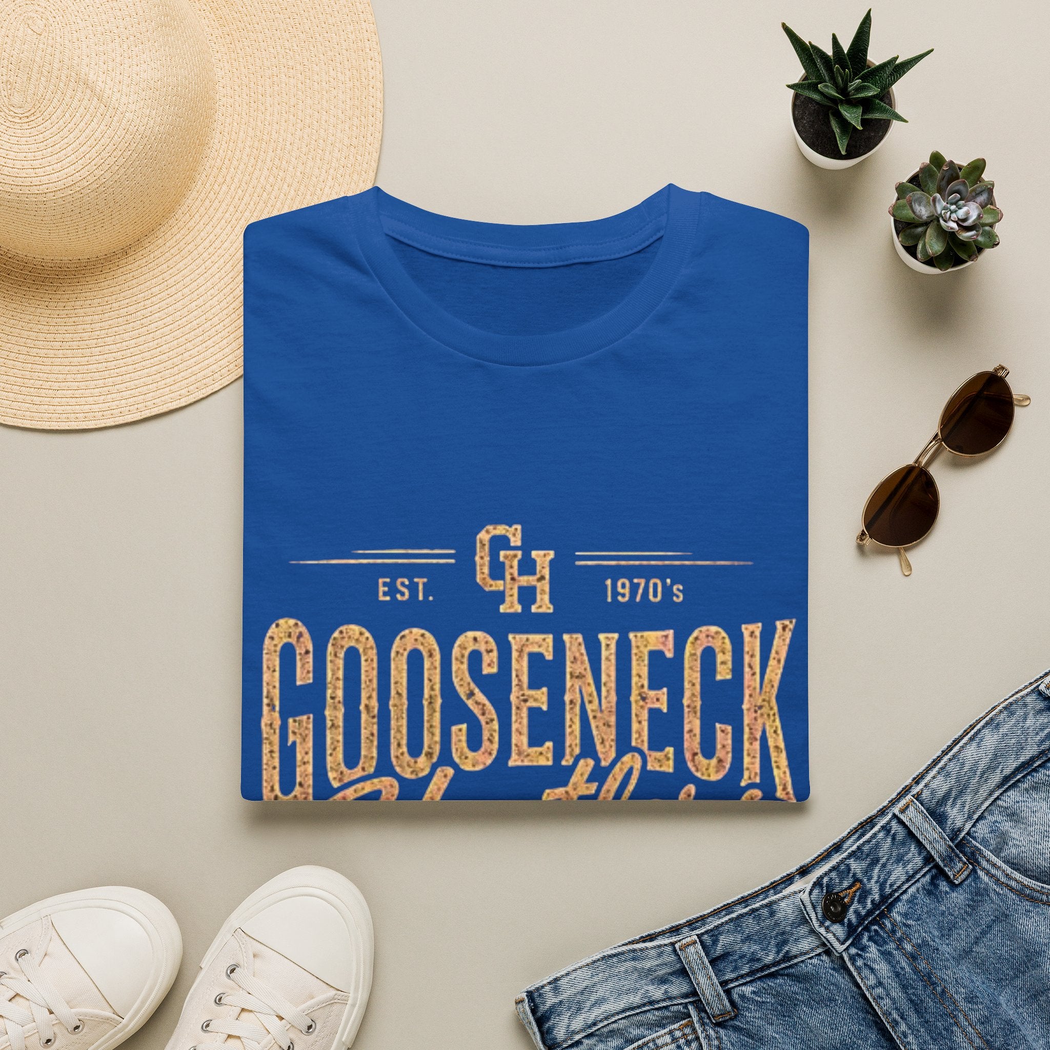 Gooseneck Hustlers T-Shirt — Vintage Script Logo Tee