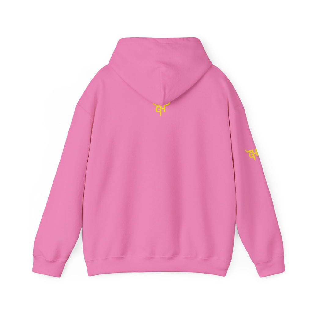 Gooseneck Hustlers Script Logo Hoodie | White Pullover Sweatshirt