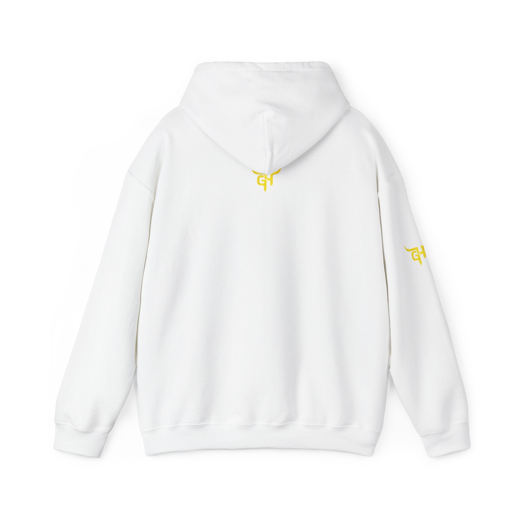Gooseneck Hustlers Script Logo Hoodie | White Pullover Sweatshirt